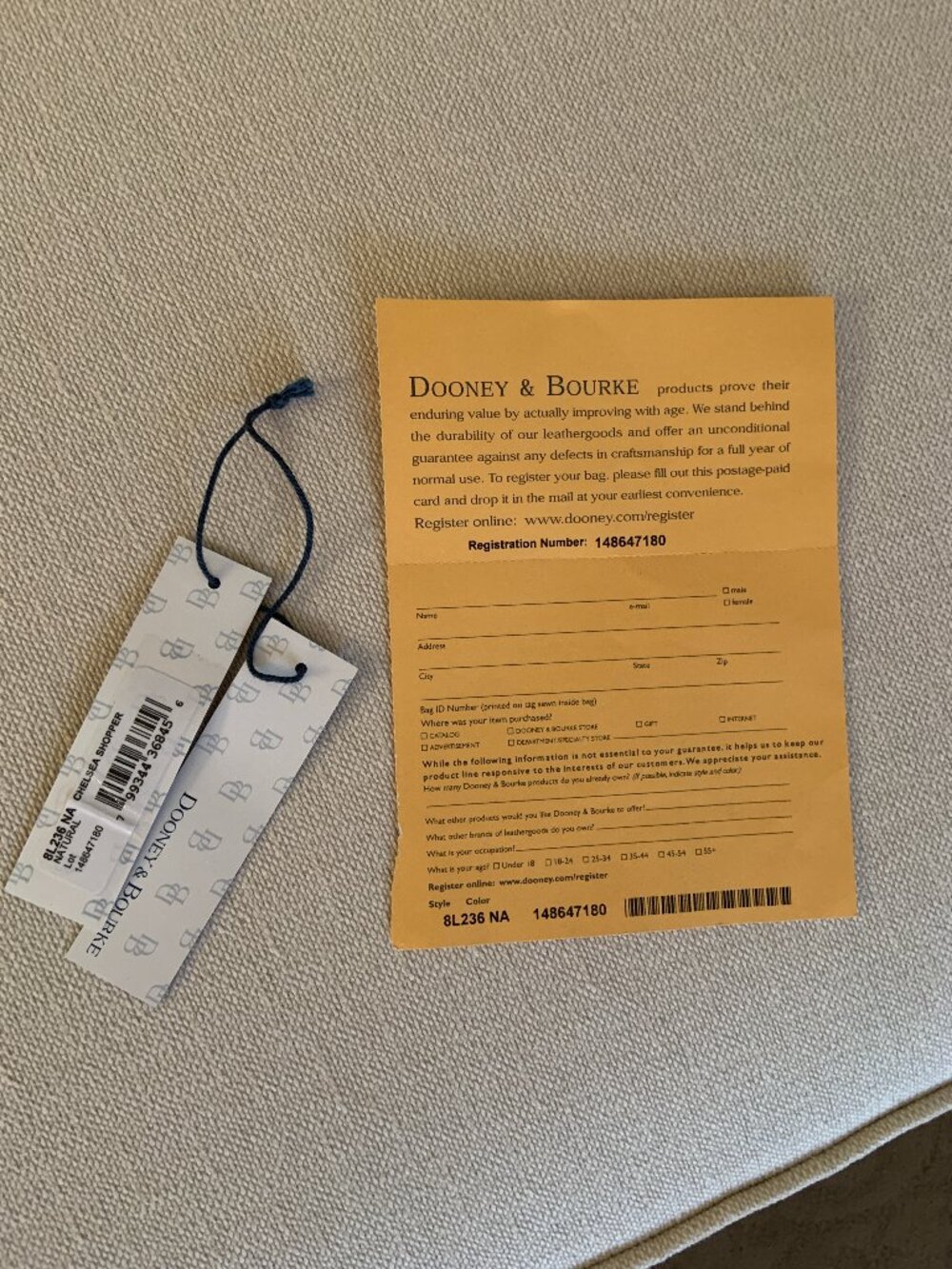 Dooney & Bourke Florentine Chelsea Shopper Tote – Leather Handbag in Natural Tan - Picture 12 of 15